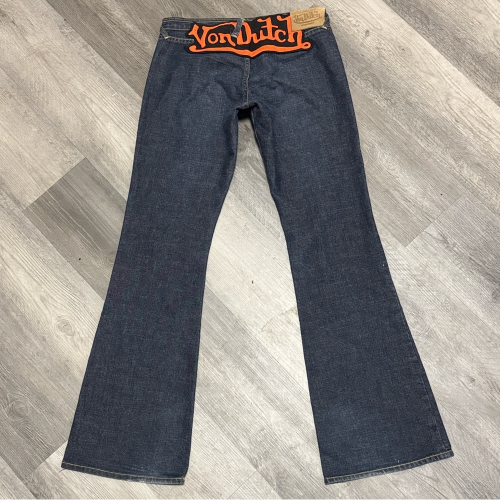Von Dutch Vintage 90’s Dark Blue Flare Women's Jeans